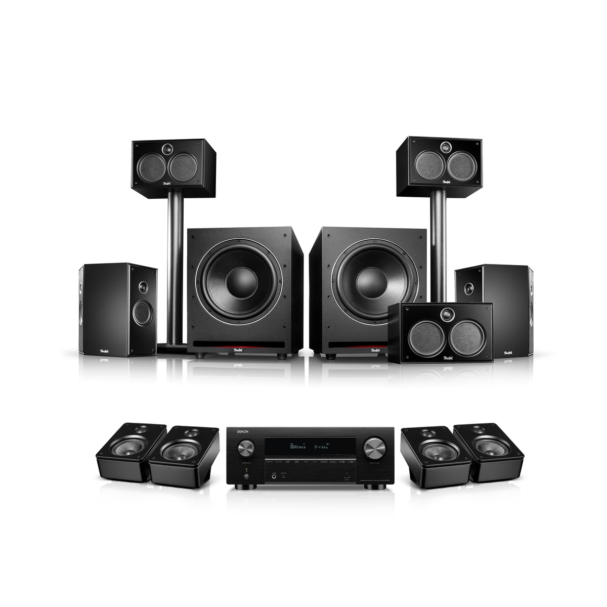 SYSTEM 6 THX + DENON X3800H für Dolby Atmos "5.2.4-Set"